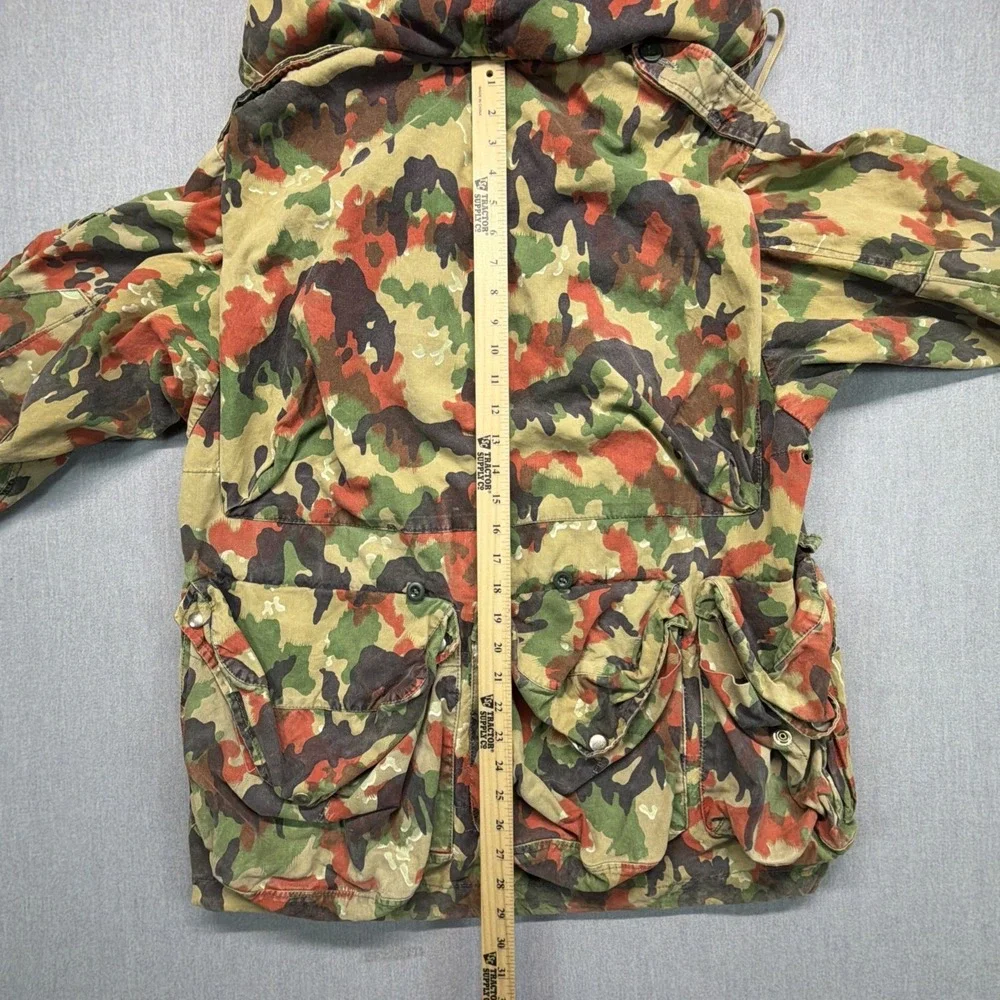 Vintage Swiss Army M70 Alpenflage Jacket Rucksack Mens 44 Camo Hooded Parka - Picture 10 of 10